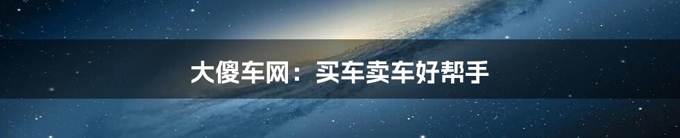 大傻车网:买车卖车好帮手