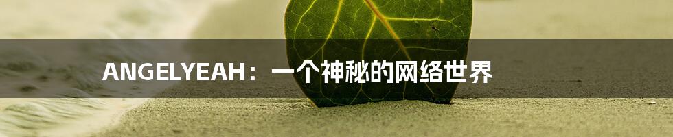 ANGELYEAH:一个神秘的网络世界