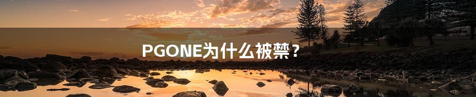 PGONE为什么被禁?