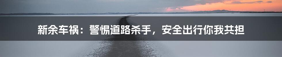 新余车祸:警惕道路杀手,安全出行你我共担