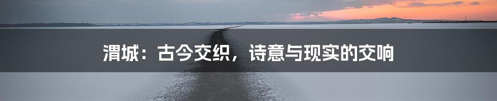 渭城:古今交织,诗意与现实的交响