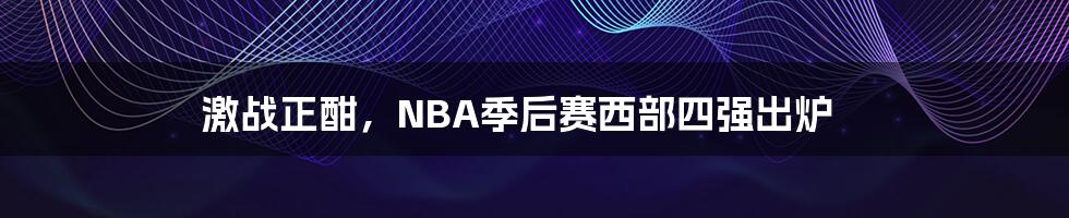 激战正酣,NBA季后赛西部四强出炉