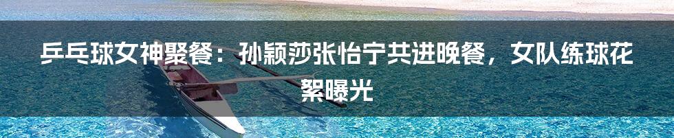 乒乓球女神聚餐:孙颖莎张怡宁共进晚餐,女队练球花絮曝光