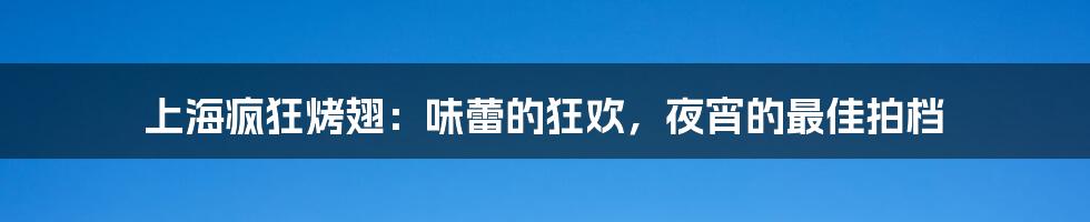 上海疯狂烤翅:味蕾的狂欢,夜宵的最佳拍档