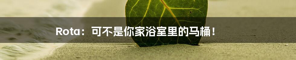 Rota:可不是你家浴室里的马桶!