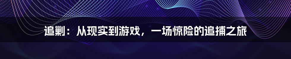 追剿：从现实到游戏，一场惊险的追捕之旅