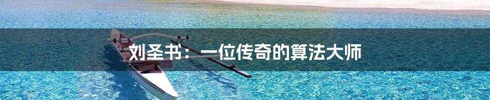 刘圣书:一位传奇的算法大师