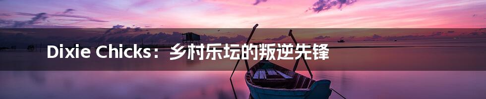 Dixie Chicks:乡村乐坛的叛逆先锋