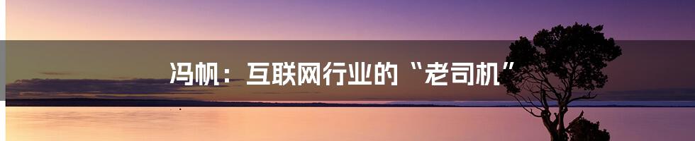 冯帆:互联网行业的“老司机”