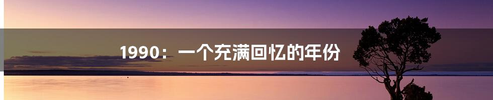 1990:一个充满回忆的年份