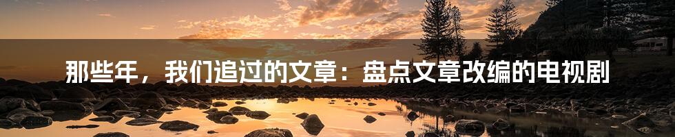 那些年,我们追过的文章:盘点文章改编的电视剧