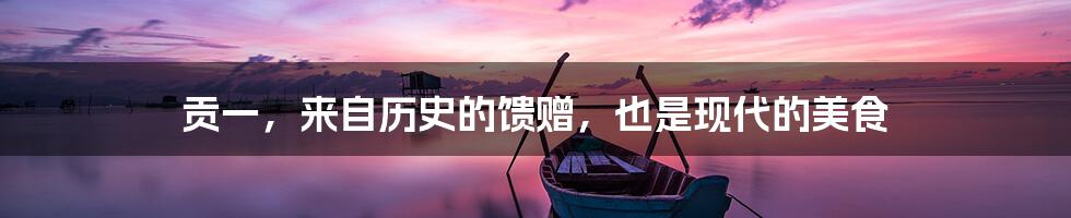贡一,来自历史的馈赠,也是现代的美食