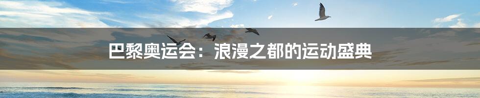巴黎奥运会:浪漫之都的运动盛典
