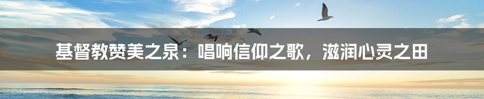 基督教赞美之泉:唱响信仰之歌,滋润心灵之田