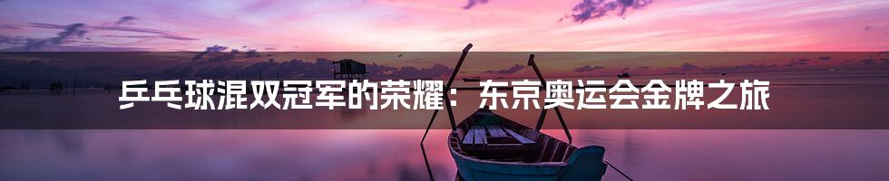 乒乓球混双冠军的荣耀:东京奥运会金牌之旅