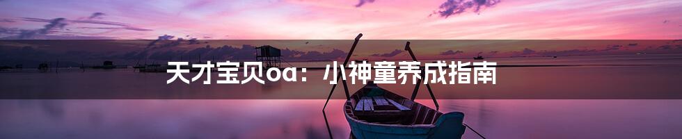 天才宝贝oa:小神童养成指南
