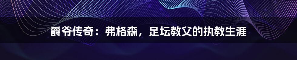 爵爷传奇:弗格森,足坛教父的执教生涯