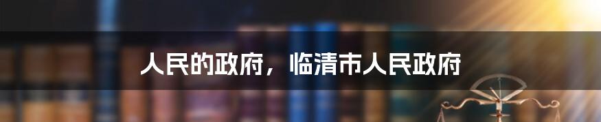 人民的政府,临清市人民政府