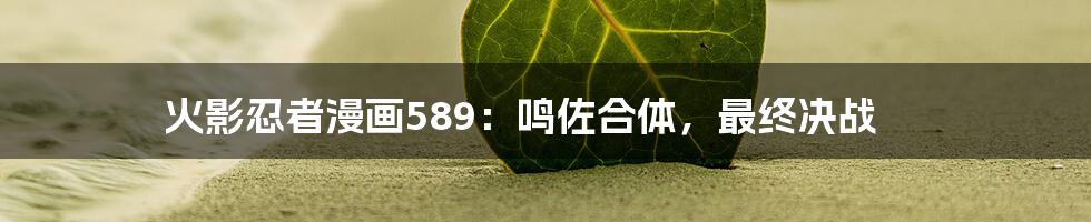 火影忍者漫画589:鸣佐合体,最终决战
