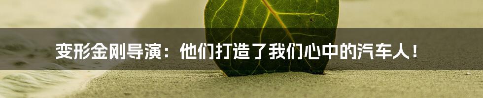变形金刚导演:他们打造了我们心中的汽车人!