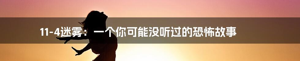 11-4迷雾:一个你可能没听过的恐怖故事