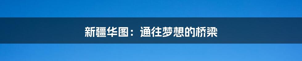 新疆华图:通往梦想的桥梁