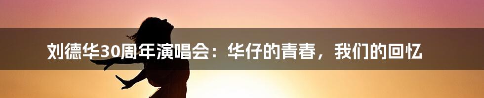 刘德华30周年演唱会:华仔的青春,我们的回忆
