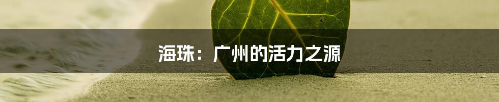 海珠:广州的活力之源