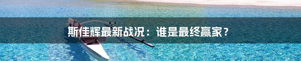 斯佳辉最新战况:谁是最终赢家?