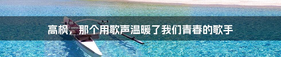 高枫,那个用歌声温暖了我们青春的歌手
