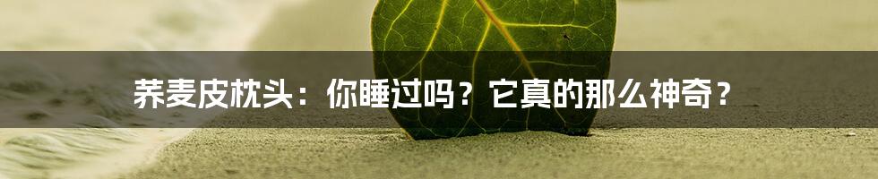 荞麦皮枕头：你睡过吗？它真的那么神奇？