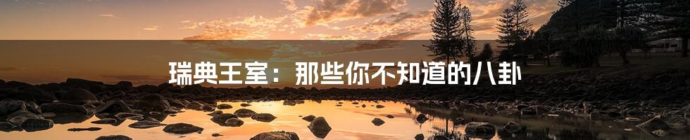 瑞典王室:那些你不知道的八卦