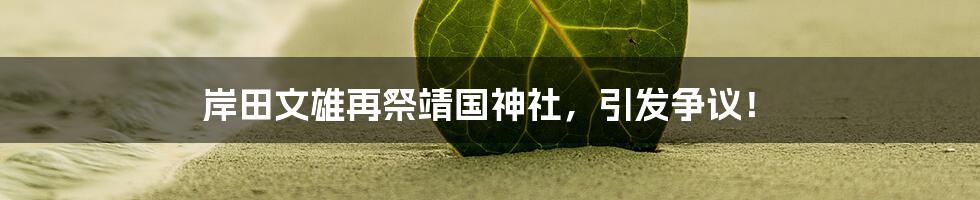 岸田文雄再祭靖国神社,引发争议!