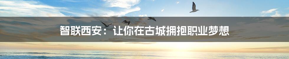 智联西安:让你在古城拥抱职业梦想