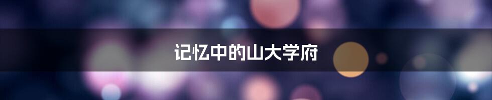 记忆中的山大学府