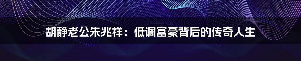 胡静老公朱兆祥:低调富豪背后的传奇人生