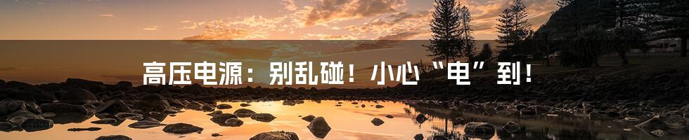 高压电源:别乱碰!小心“电”到!