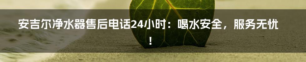 安吉尔净水器售后电话24小时:喝水安全,服务无忧!
