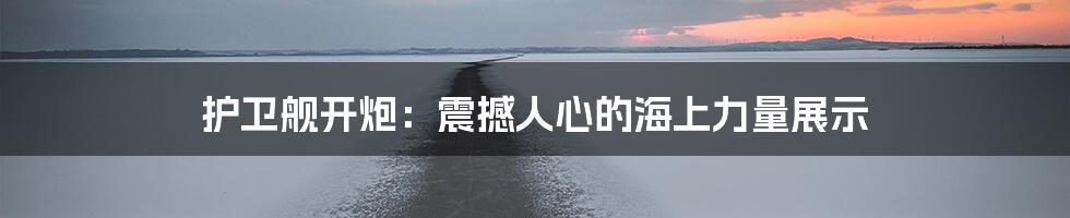 护卫舰开炮:震撼人心的海上力量展示