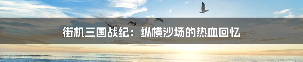 街机三国战纪:纵横沙场的热血回忆