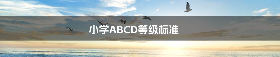 小学ABCD等级标准