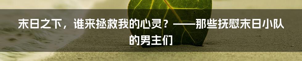 末日之下,谁来拯救我的心灵?——那些抚慰末日小队的男主们
