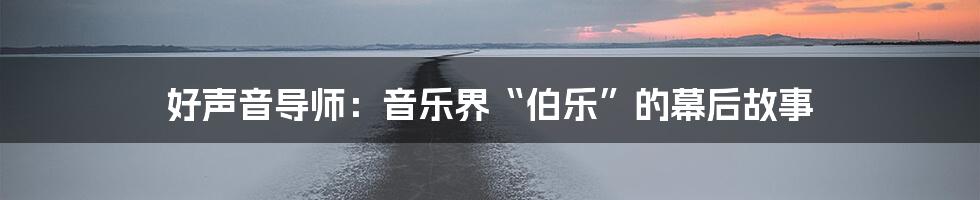 好声音导师:音乐界“伯乐”的幕后故事