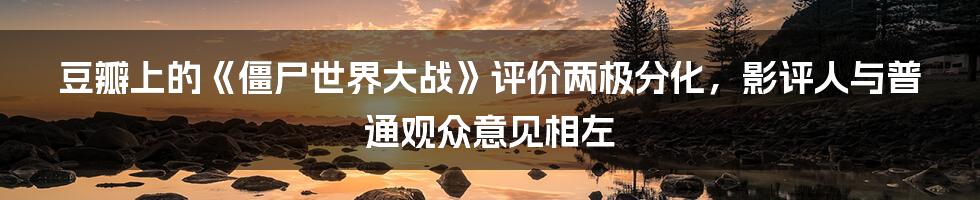 豆瓣上的《僵尸世界大战》评价两极分化,影评人与普通观众意见相左