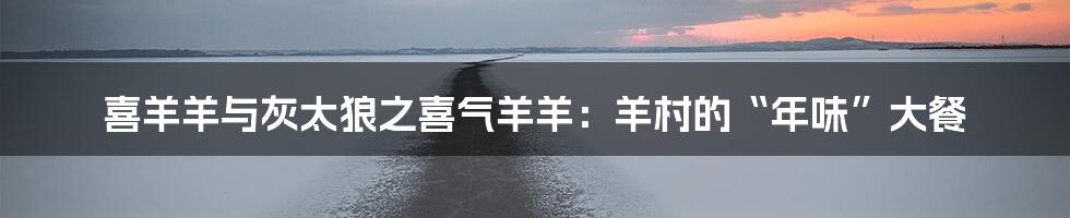 喜羊羊与灰太狼之喜气羊羊:羊村的“年味”大餐
