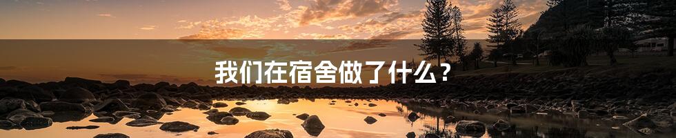 我们在宿舍做了什么?