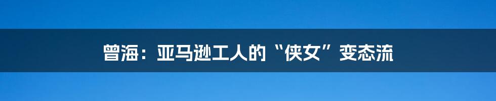 曾海:亚马逊工人的“侠女”变态流
