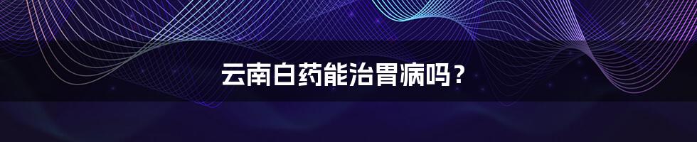 云南白药能治胃病吗?