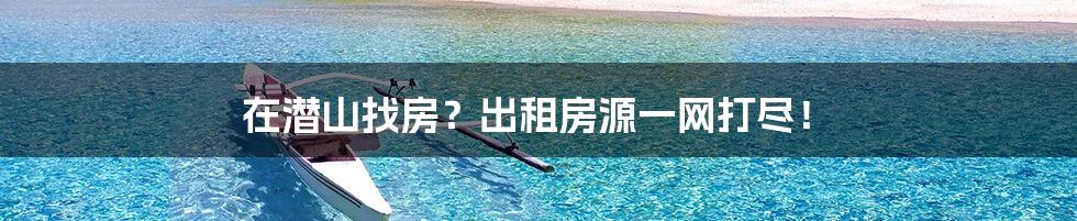 在潜山找房?出租房源一网打尽!