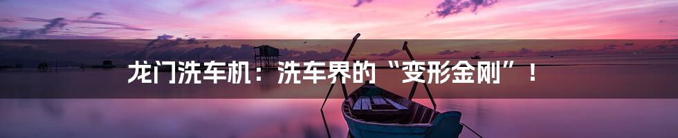 龙门洗车机:洗车界的“变形金刚”!